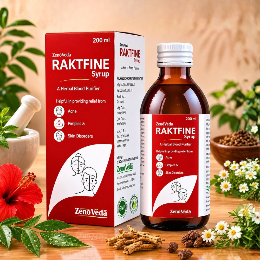 Raktfine Syrup – Ayurvedic Herbal Blood Purifier Syrup for Skin Wellness & Acne Support | 200ml