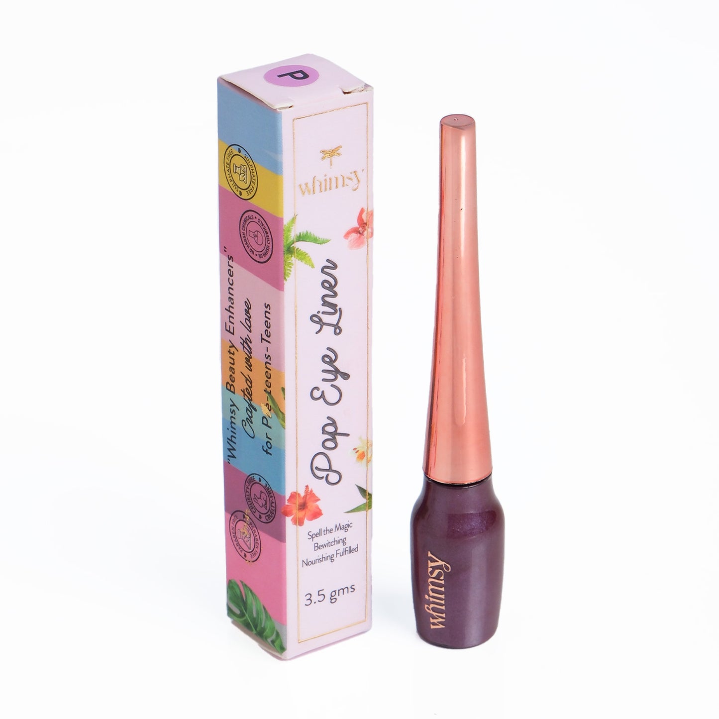 Whimzy pop eye liner with packaging on a white background