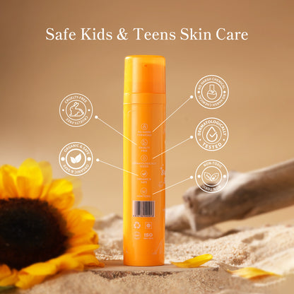 Whimsy Sunshine Squad SPF50+ Sunscreen for Kids & Teens – Organic, Safe & Non-Sticky