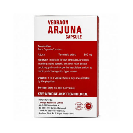 Vedraon Arjuna capsule packaging