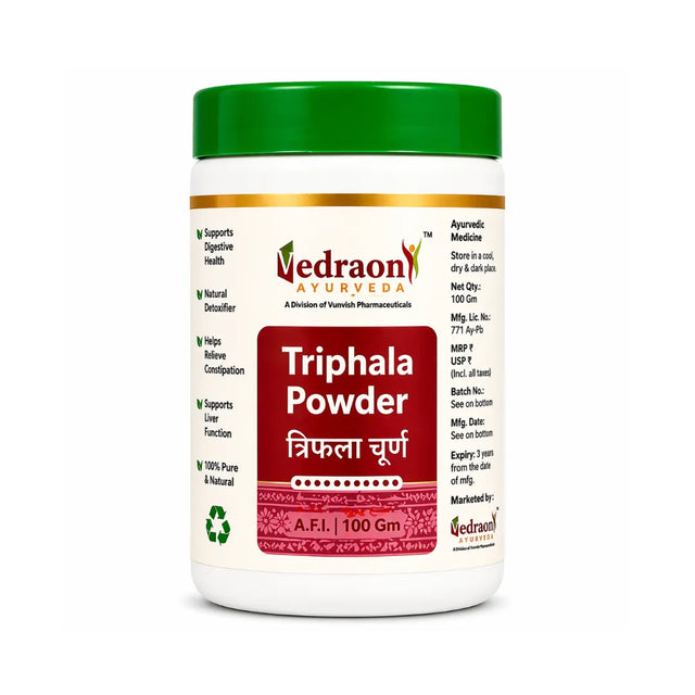 Vedraon Ayurveda Triphala Powder container