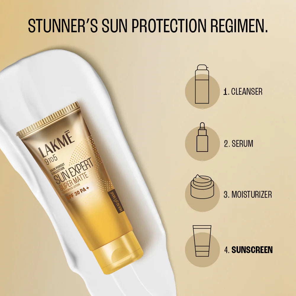 Lakme Sun Expert sunscreen tube with sun protection