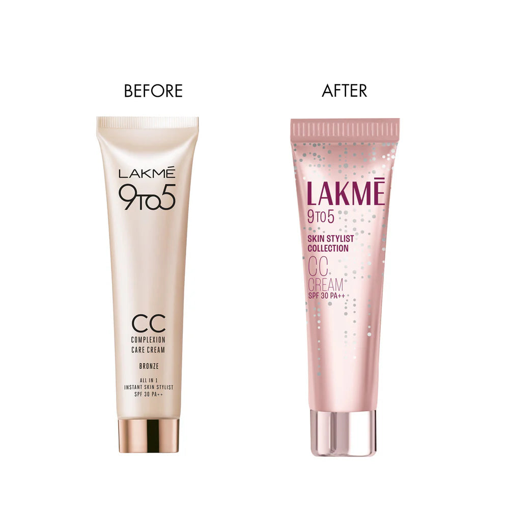 Lakme 9to5 CC Cream comparison before and after