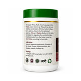 Container with green lid and white