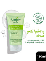 Tube of Simple refreshing facial wash