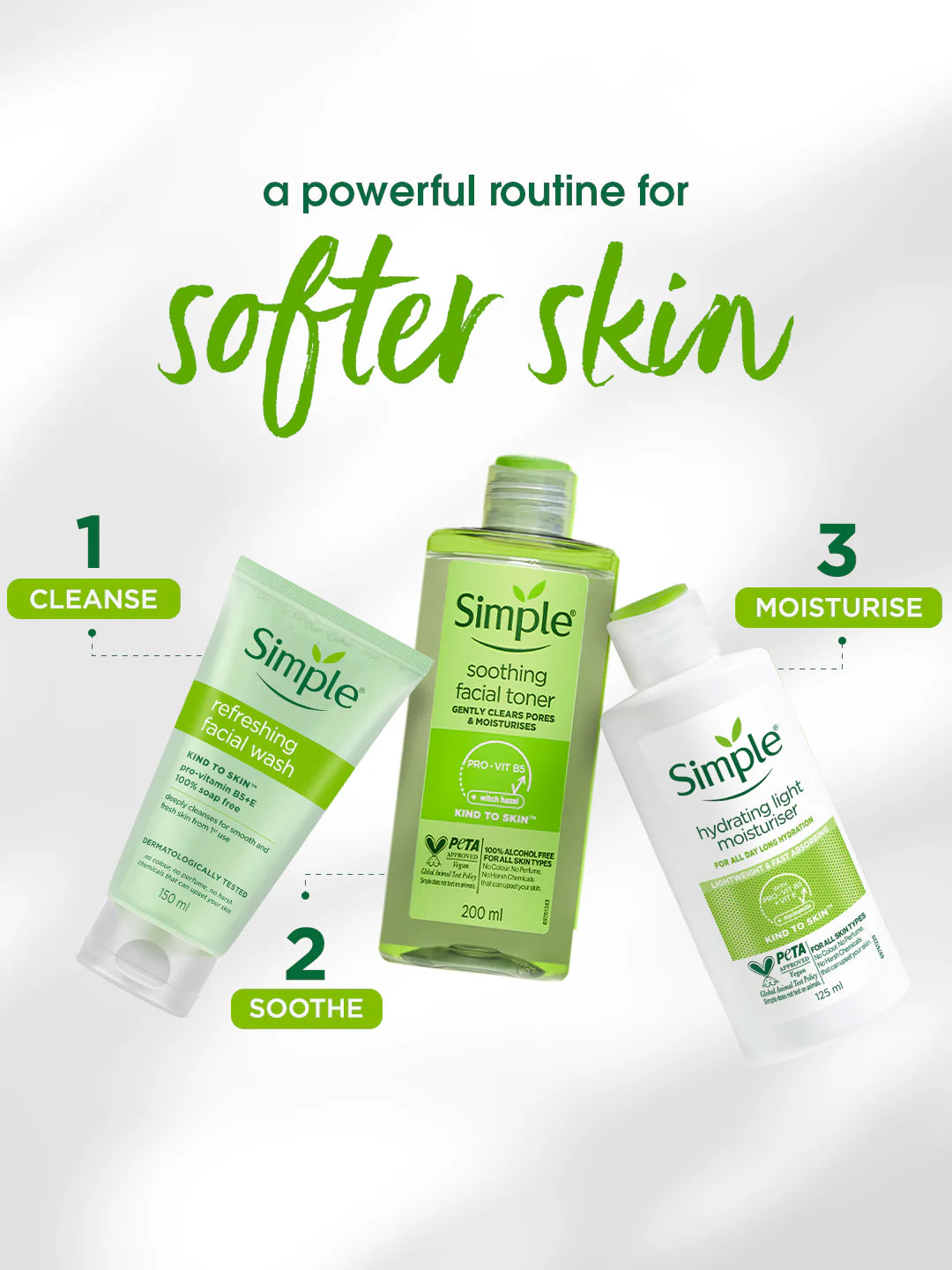 Simple skincare products