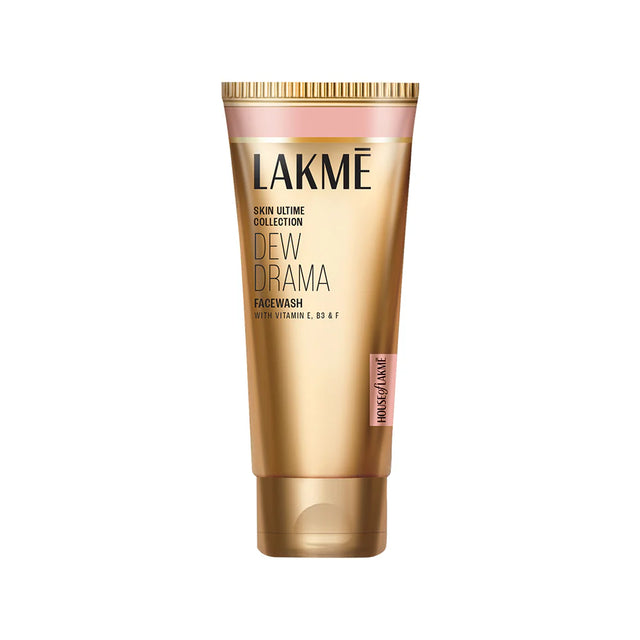 Lakme Dew Drama Facewash tube on a white background