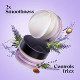 Two jars of hair product with lavender