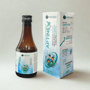 Bottle and box of Aptine-W supplement on a light gray background