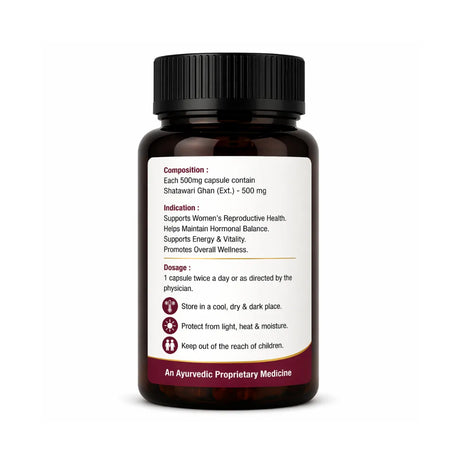 Brown supplement bottle with label on a white background