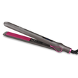 Hair straightener with pink accents on a white background