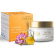 Nava Sutra skincare product set with jar, box, and oil bottle on a white background