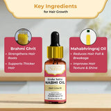 Kesha Sutra Nabhi Oil bottle with key ingredients