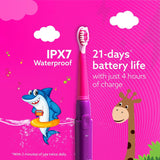 Rex Sonic Kids Tooth Brush | Rechargeable Sonic Electric Toothbrush for Kids