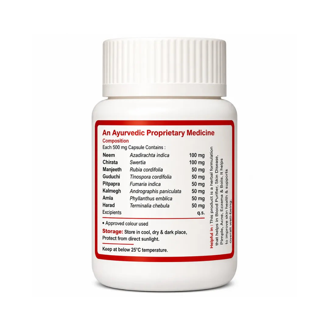 White bottle of Ayurvedic proprietary medicine