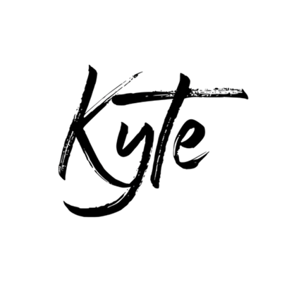 Black brushstroke-style 'Kyte' logo on a white background