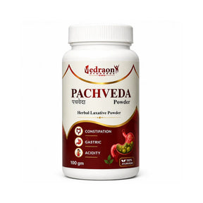 Vedraon Pachveda Powder bottle on a white background