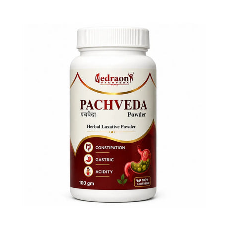 Vedraon Pachveda Powder bottle on a white background