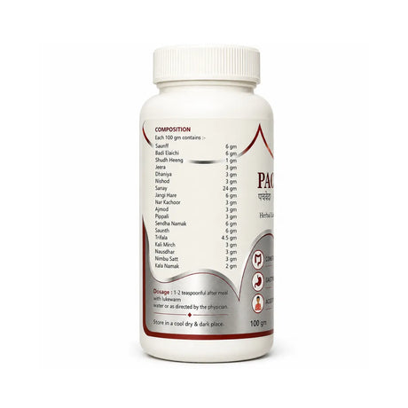 Bottle of Pachveda with label on a white background