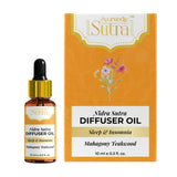 Nidra Sutra diffuser oil bottle and packaging on a white background