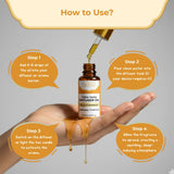 Instructions on how to use diffuser oil with a bottle and dropper shown.