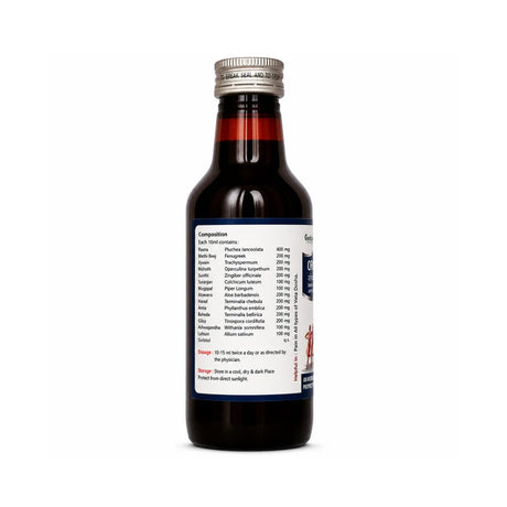 Bottle with a label on a white background