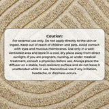 Caution label on a textured surface