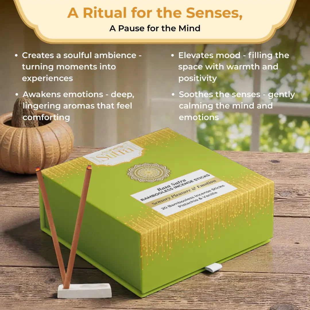 Green box with incense sticks