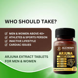 Arjuna Extract Tablets by Alchemy Ayurcare – 700mg Per Serving | Premium Heart Health Supplement | Herbal Cardiovascular Support | Terminalia Arjuna | 120 Vegan Tablets | Non-GMO