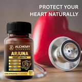 Arjuna Extract Tablets by Alchemy Ayurcare – 700mg Per Serving | Premium Heart Health Supplement | Herbal Cardiovascular Support | Terminalia Arjuna | 120 Vegan Tablets | Non-GMO