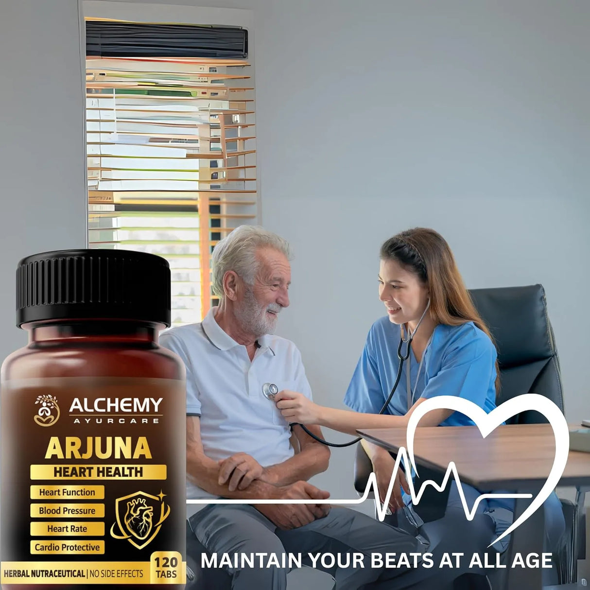 Arjuna Extract Tablets by Alchemy Ayurcare – 700mg Per Serving | Premium Heart Health Supplement | Herbal Cardiovascular Support | Terminalia Arjuna | 120 Vegan Tablets | Non-GMO
