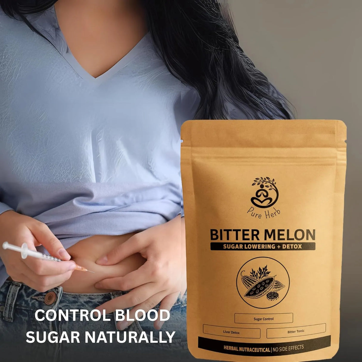 Pure Herb Bitter Melon Karela Powder | Blood Sugar & Detox Support – 150g