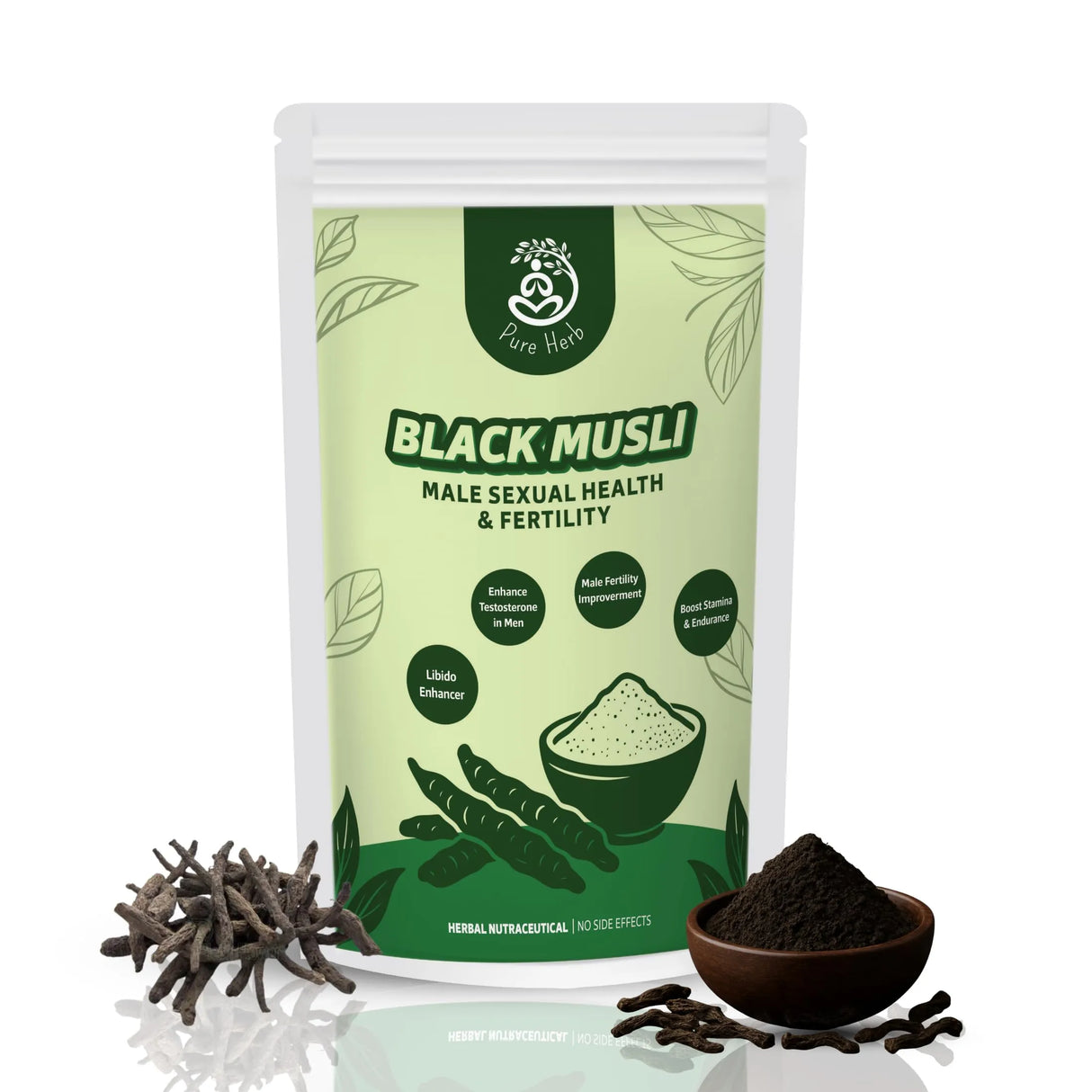 Pure Herb Premium Black Musli Powder | Strength & Vitality Support – 75g