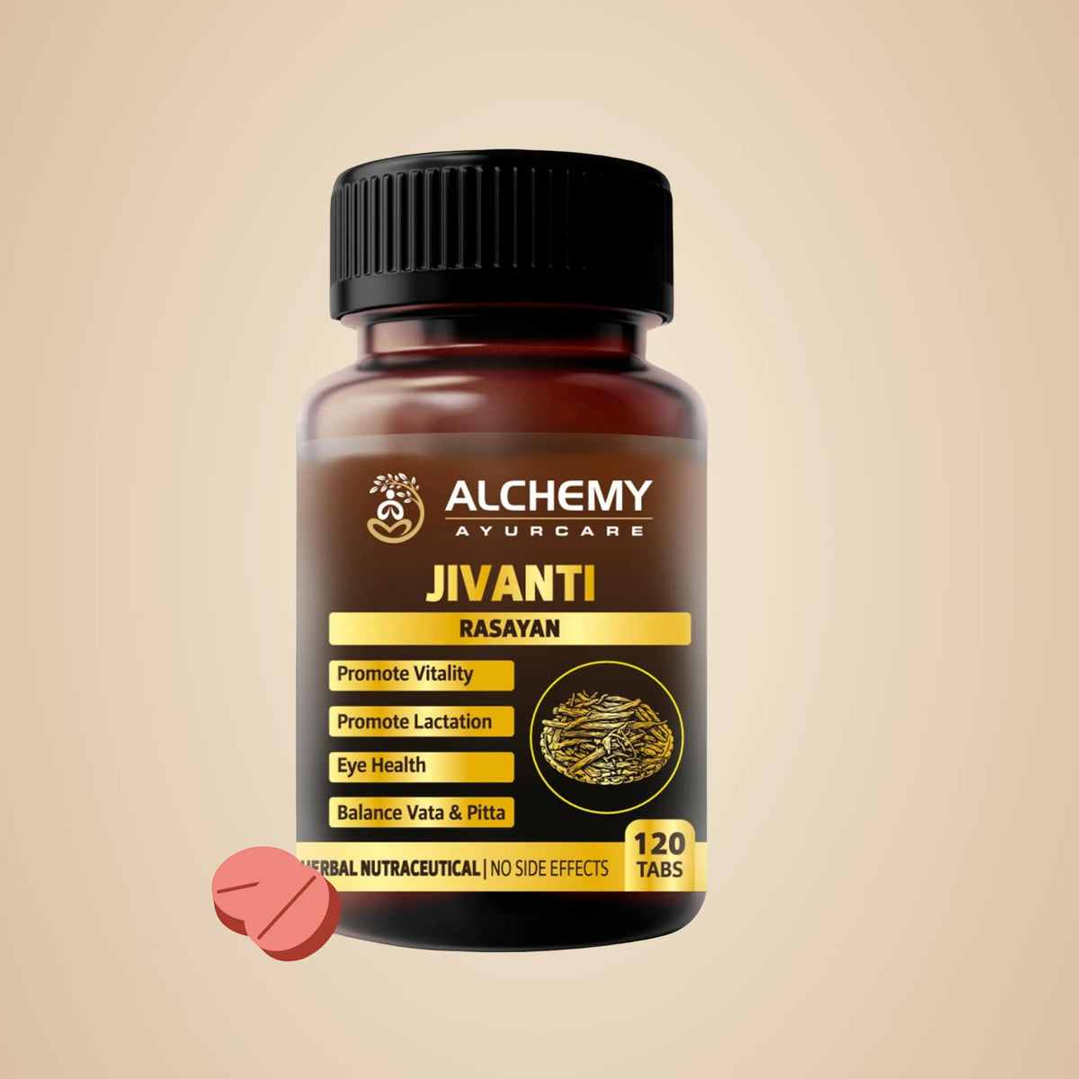 Jivanti Tablets for Energy, Vitality & Wellness | Leptadenia Reticulata Extract | 120 Vegan Tablets