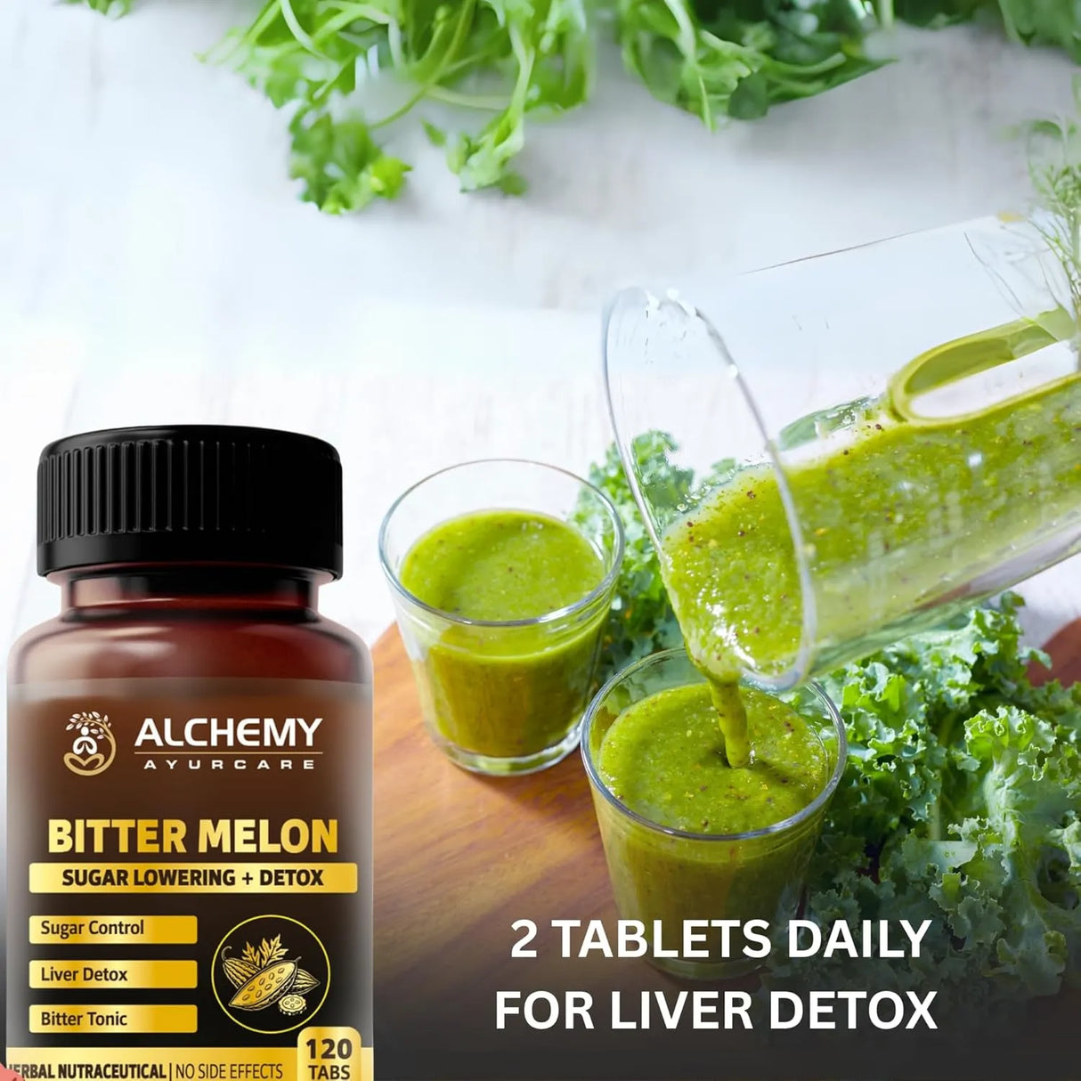 Bitter Melon Extract Tablets for Glucose & Metabolism Support | Karela Extract | 120 Vegan Tablets