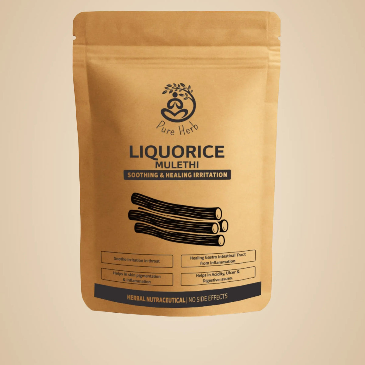 Pure Mulethi Powder for Throat, Digestion & Immunity Support | Natural Liquorice Powder | 150g