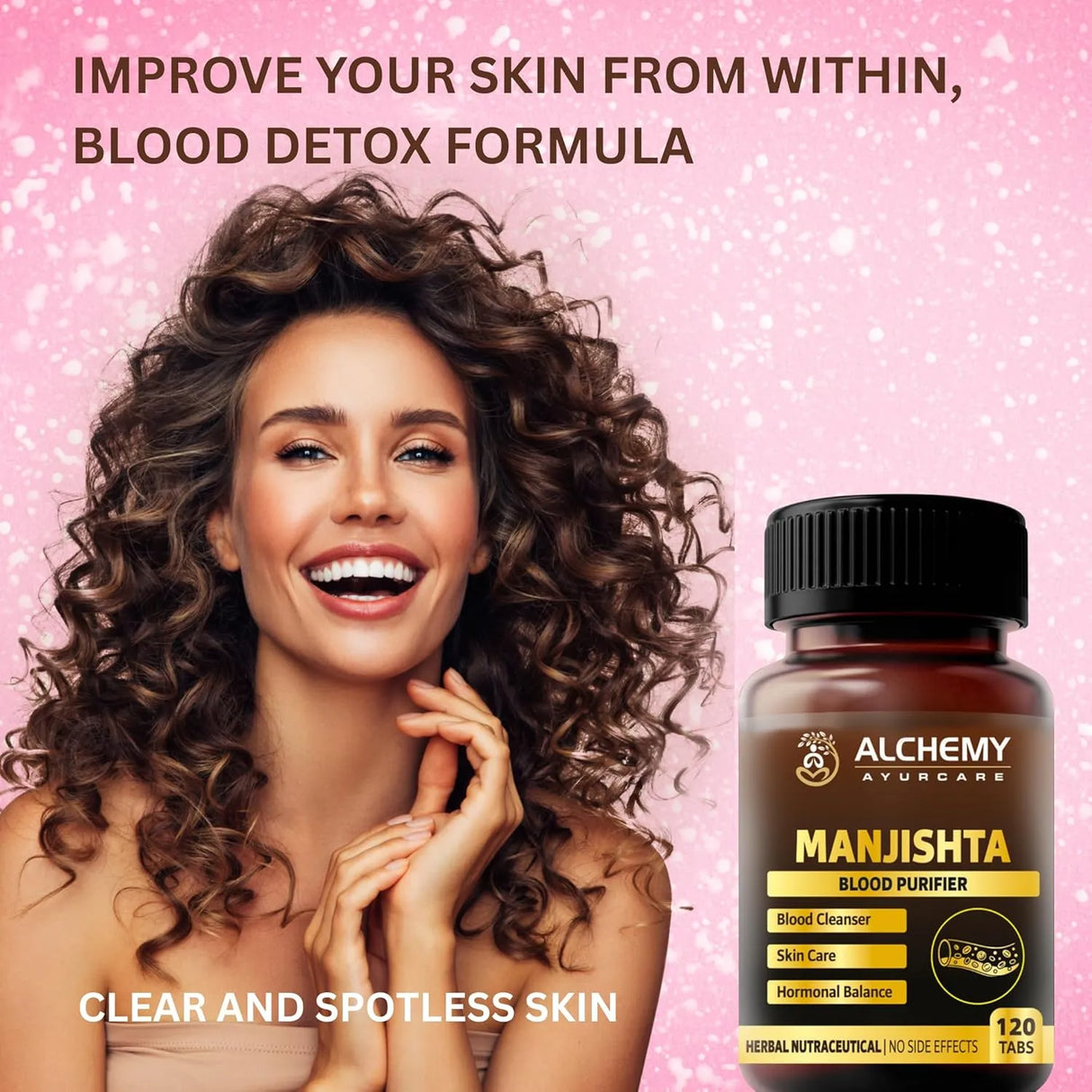 Manjistha Extract Tablets for Skin Purification & Blood Cleanse Support | Ayurvedic Skin Wellness | 120 Vegan Tablets