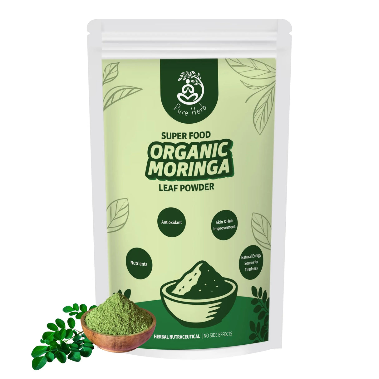 Organic Moringa Leaf Powder for Energy, Immunity & Wellness | 100% Pure Moringa Powder | 250g