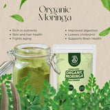 Organic Moringa Leaf Powder for Energy, Immunity & Wellness | 100% Pure Moringa Powder | 250g
