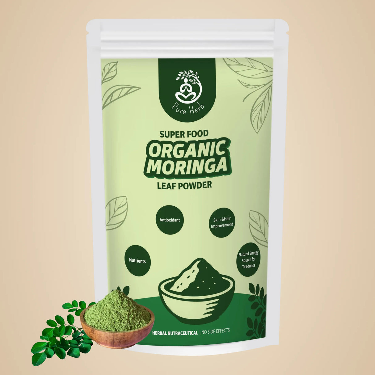 Organic Moringa Leaf Powder for Energy, Immunity & Wellness | 100% Pure Moringa Powder | 250g