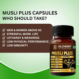 Musli Plus Capsules for Strength, Energy & Vitality | Ayurvedic Herbal Formula | Men & Women