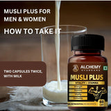 Musli Plus Capsules for Strength, Energy & Vitality | Ayurvedic Herbal Formula | Men & Women