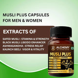 Musli Plus Capsules for Strength, Energy & Vitality | Ayurvedic Herbal Formula | Men & Women
