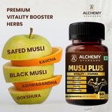 Musli Plus Capsules for Strength, Energy & Vitality | Ayurvedic Herbal Formula | Men & Women