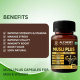 Musli Plus Capsules for Strength, Energy & Vitality | Ayurvedic Herbal Formula | Men & Women