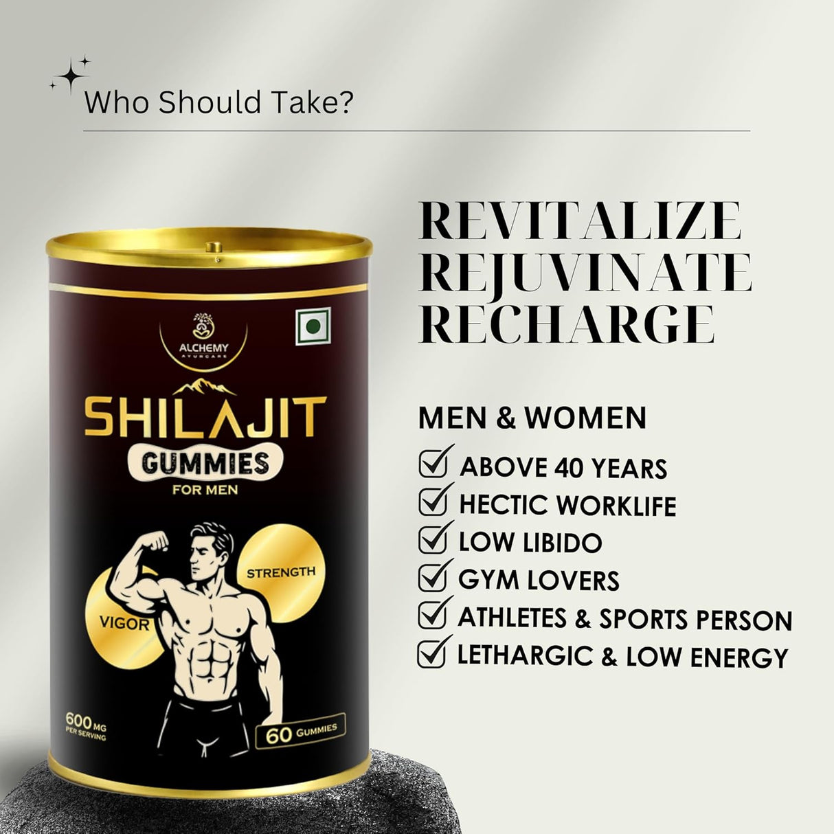 Himalayan Shilajit Gummies | Men’s Energy, Stamina & Vitality Support