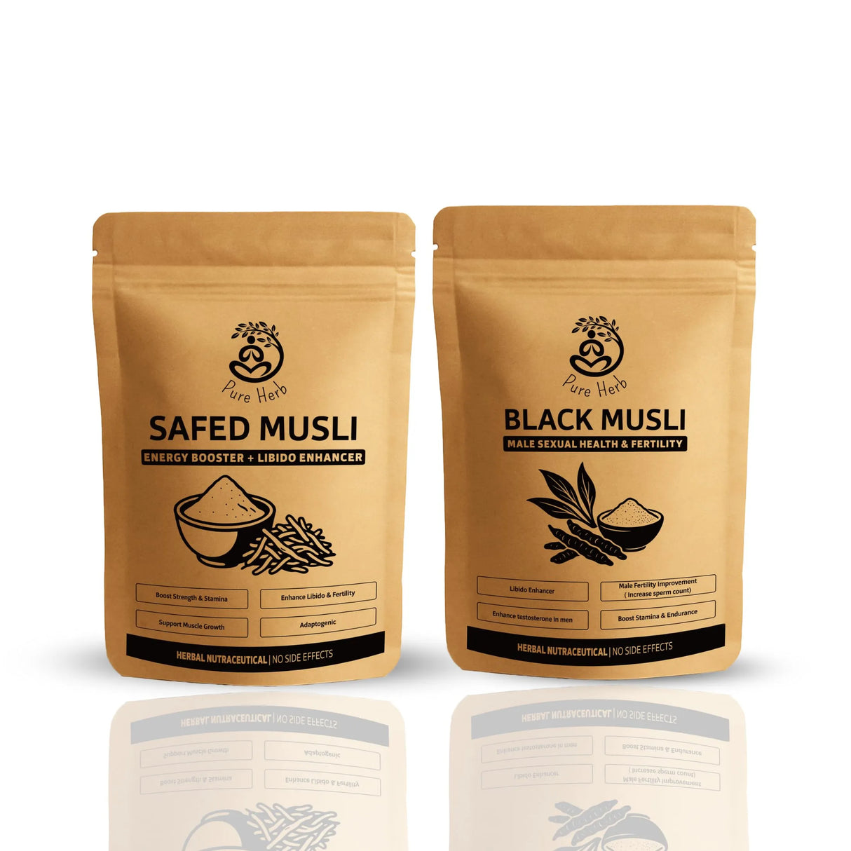 White Musli & Black Musli Powder Combo | Stamina & Vitality Support
