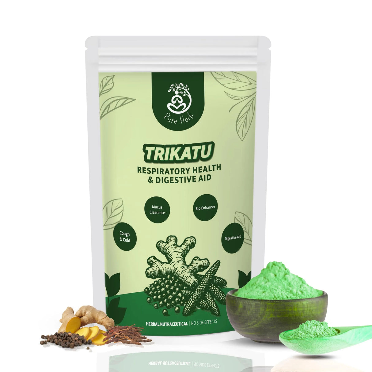 Trikatu Churna | Black Pepper, Long Pepper & Dry Ginger Digestive Powder – 100g