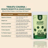 Trikatu Churna | Black Pepper, Long Pepper & Dry Ginger Digestive Powder – 100g