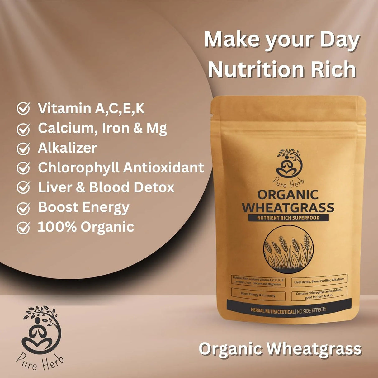 Organic Wheatgrass Powder | Natural Detoxifier & Energy Booster – 150g